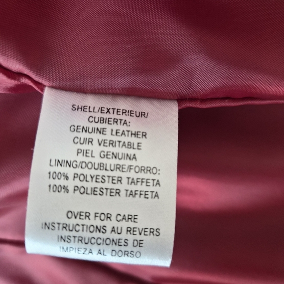 Casual Corner ANNEX XL Burgundy Genuine Leather Jacket VTG 90s Y2K Zip Front - Picture 4 of 9